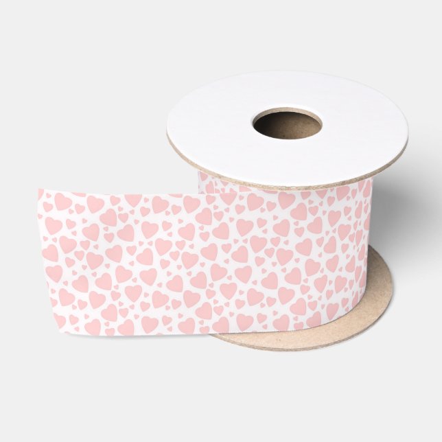 hearts Pale Pinkcute Satin Ribbon (Spool)
