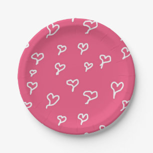 Hearts Paper Plates