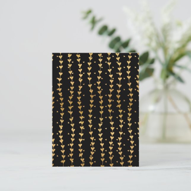 Hearts Pattern 14 Holiday Postcard (Standing Front)