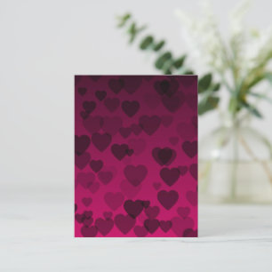 Hearts Pattern 18 Holiday Postcard