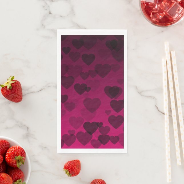 Hearts Pattern 18 Napkin (Insitu)