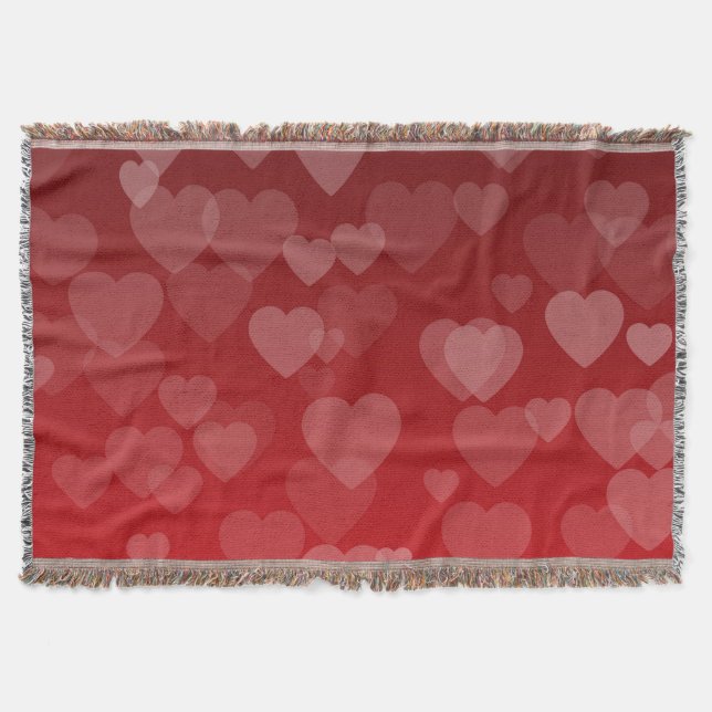 Hearts Pattern 19 Throw Blanket (Front)