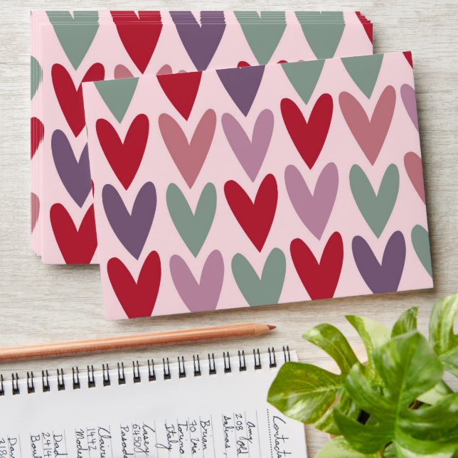 Hearts Pattern 1 Envelope (Stacked)