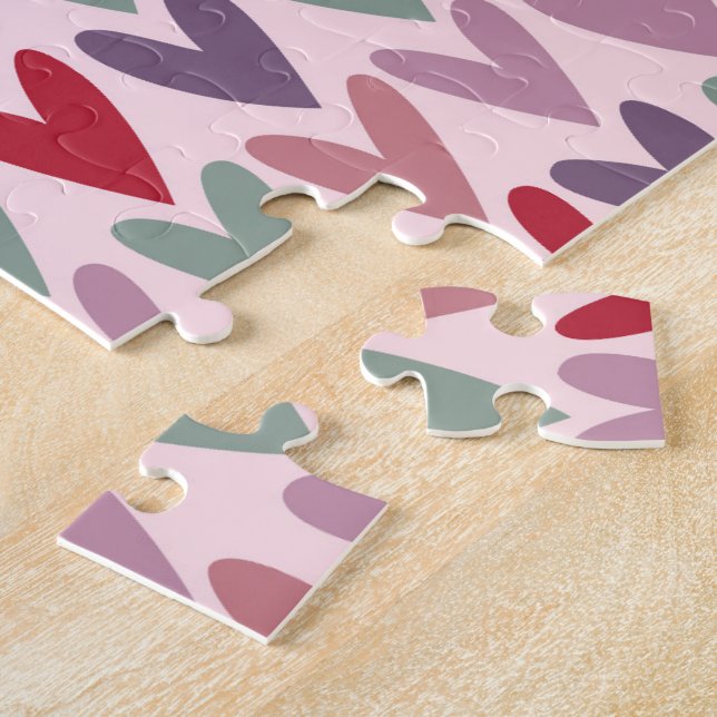 Hearts Pattern 1 Jigsaw Puzzle (Side)
