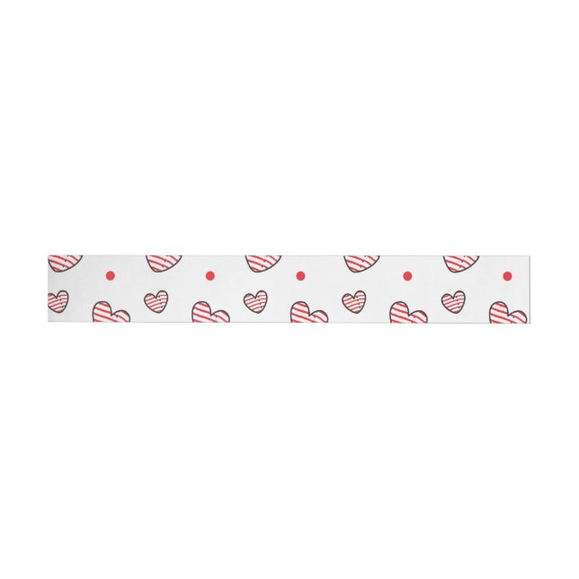 Hearts Pattern 21 Wrap Around Label (Individual)
