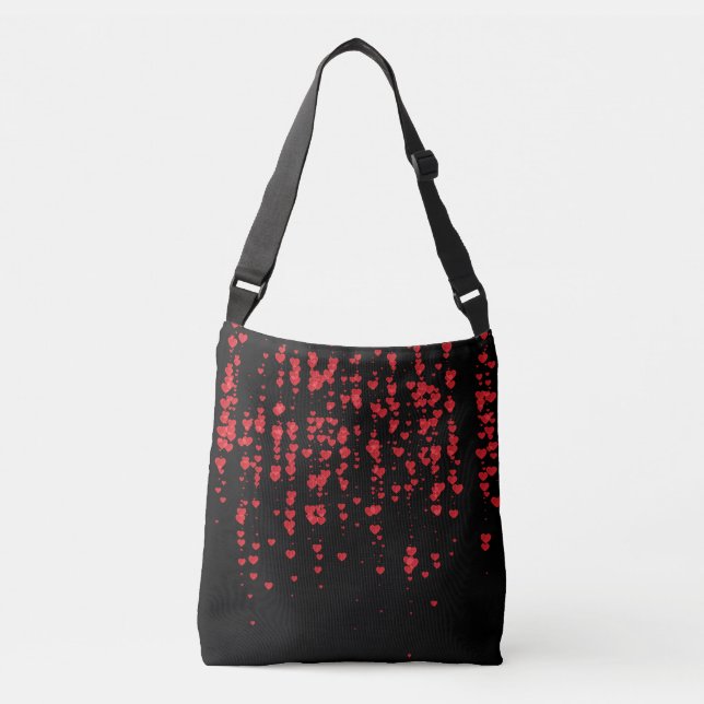 Hearts Pattern 24 Crossbody Bag (Front)