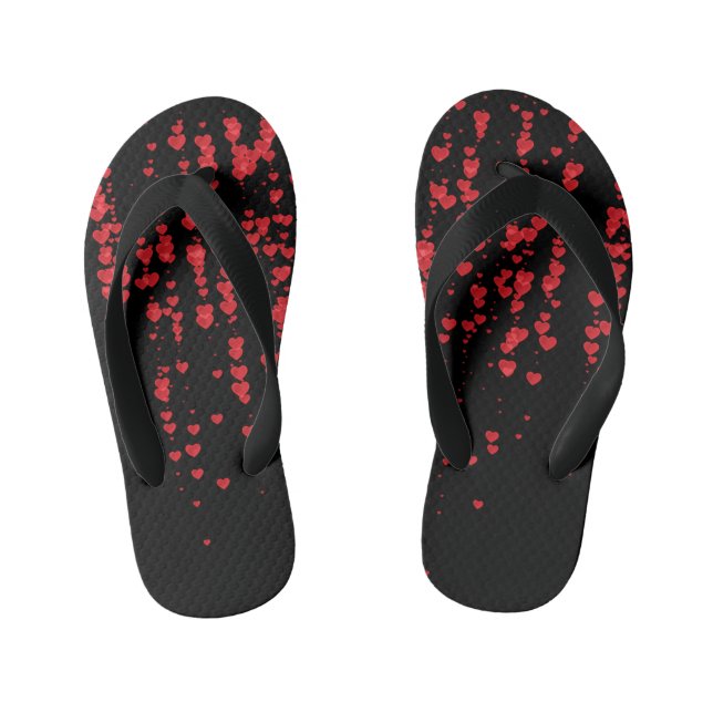 Hearts Pattern 24 Kid's Jandals (Footbed)