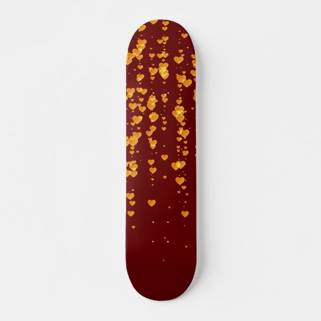 Hearts Pattern 25 Skateboard (Front)