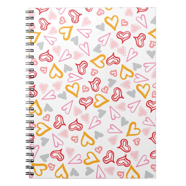 Hearts Pattern 26 Notebook (Front)