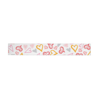 Hearts Pattern 26 Wrap Around Label