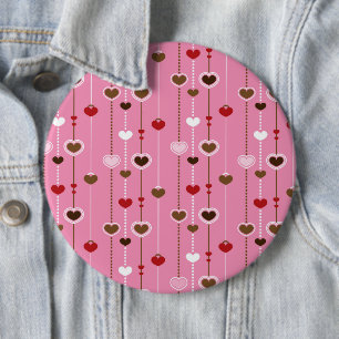 Hearts Pattern 27 6 Cm Round Badge