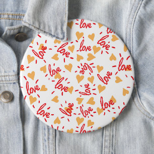 Hearts Pattern 27 6 Cm Round Badge