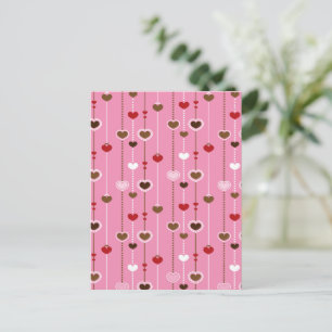 Hearts Pattern 27 Postcard