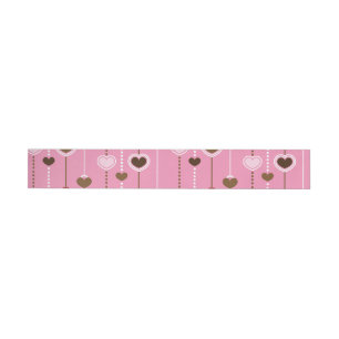 Hearts Pattern 27 Wrap Around Label