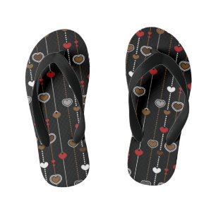 Hearts Pattern 28 Kid's Jandals