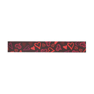 Hearts Pattern 29 Wrap Around Label