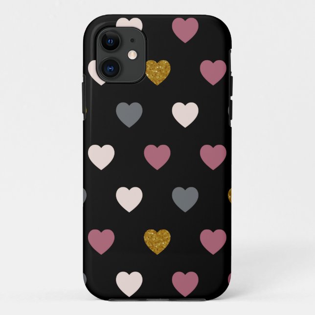 Hearts Pattern 30 Case-Mate iPhone Case (Back)