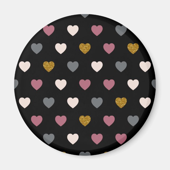 Hearts Pattern 30 Magnet (Front)