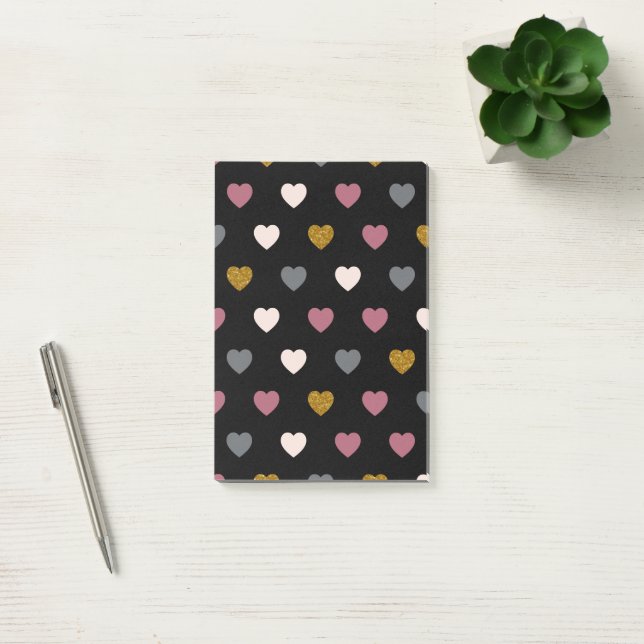 Hearts Pattern 30 Post-it Notes (Office)
