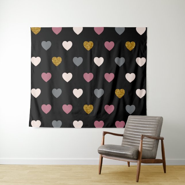 Hearts Pattern 30 Tapestry (In Situ (Horizontal))