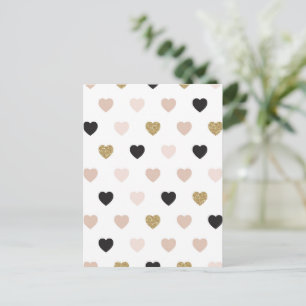 Hearts Pattern 31 Holiday Postcard