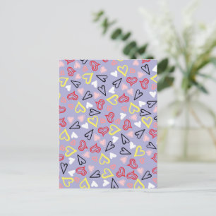 Hearts Pattern 31 Postcard