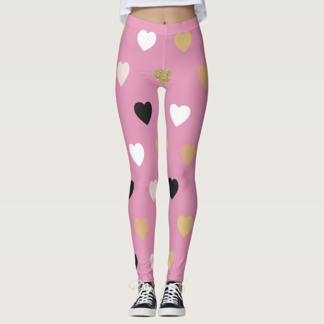 Hearts Pattern 32 Leggings (Front)