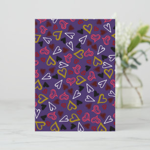 Hearts Pattern 32 Thank You Card