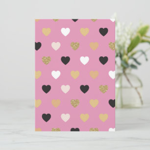 Hearts Pattern 32 Thank You Card