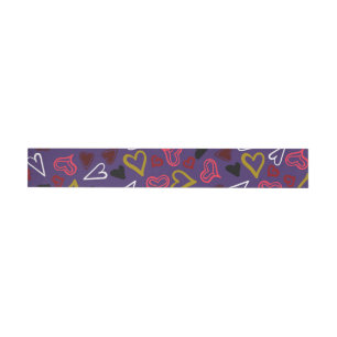 Hearts Pattern 32 Wrap Around Label