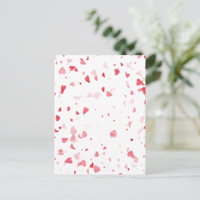 Hearts Pattern 33 Holiday Postcard (Standing Front)