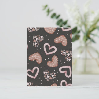 Hearts Pattern 35 Postcard