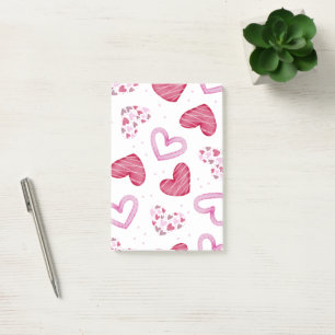 Hearts Pattern 36 Post-it Notes