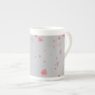 Hearts Pattern 37 Bone China Mug