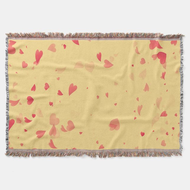 Hearts Pattern 38 Throw Blanket (Front)