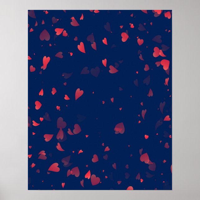 Hearts Pattern 40 Poster (Front)