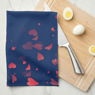 Hearts Pattern 40 Tea Towel