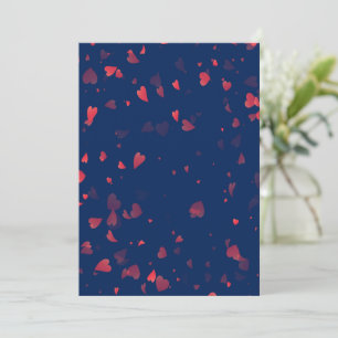 Hearts Pattern 40 Thank You Card