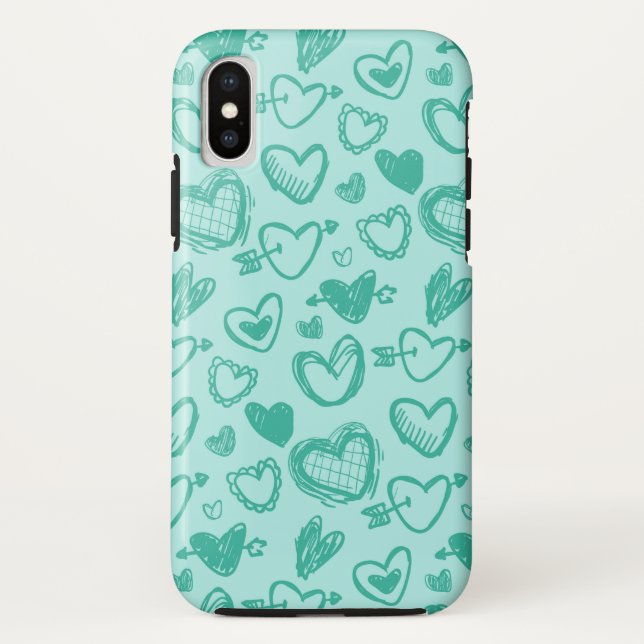 Hearts Pattern 60 Case-Mate iPhone Case (Back)