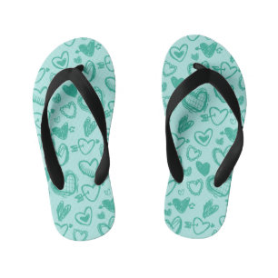 Hearts Pattern 60 Kid's Jandals