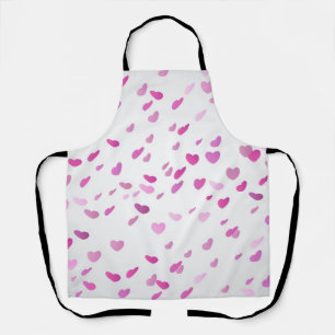 Hearts pattern apron