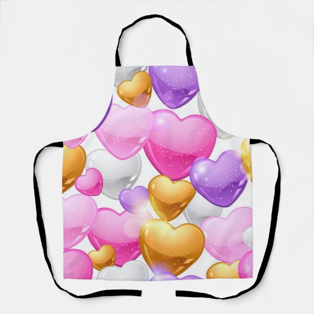 Hearts pattern apron (Front)