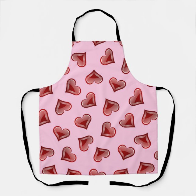 Hearts pattern apron (Front)