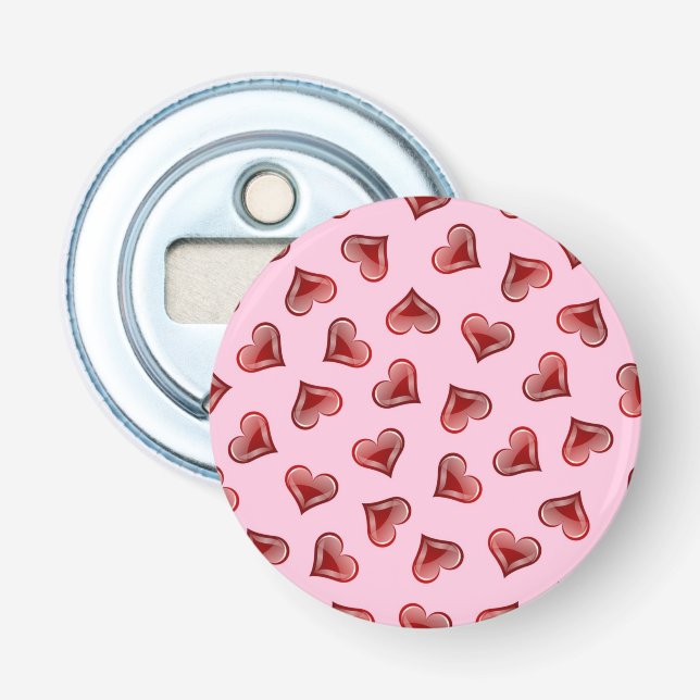 Hearts pattern bottle opener (Front)