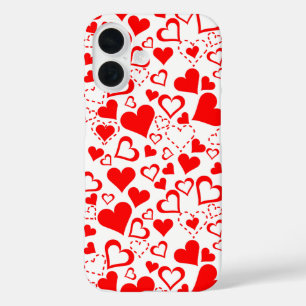Hearts Pattern iPhone 16 Case