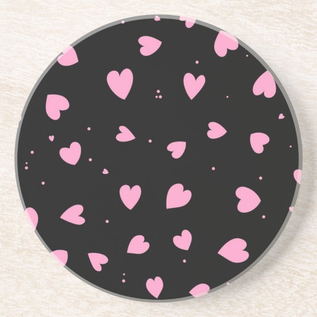 Hearts pattern coaster (Front)