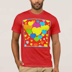 Hearts Pattern Design T-Shirt