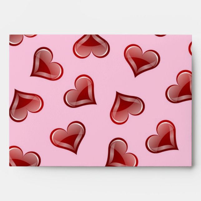 Hearts pattern envelope (Front)