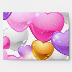 Hearts pattern envelope