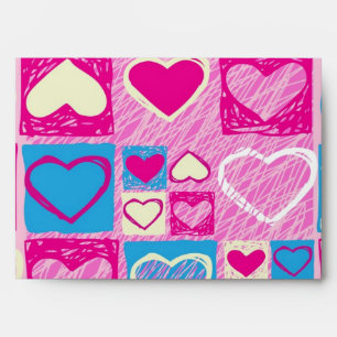 Hearts pattern envelope
